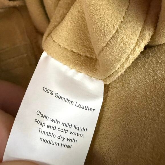 Jakett New York Jacket Women’s Small 100% Genuine Leather Button Tan Shacket - Picture 5 of 6